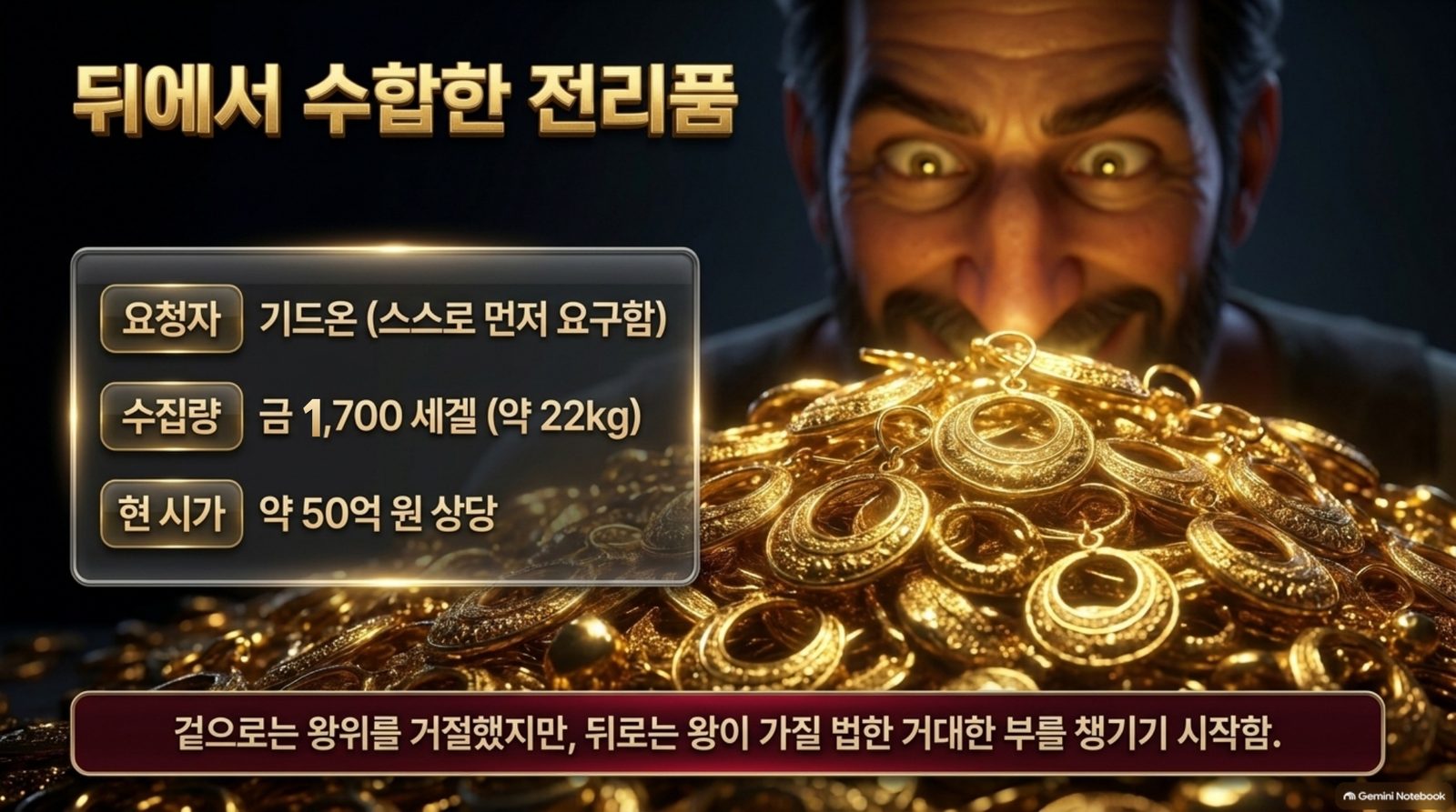 뒤에서 수합한 전리품 슬라이드