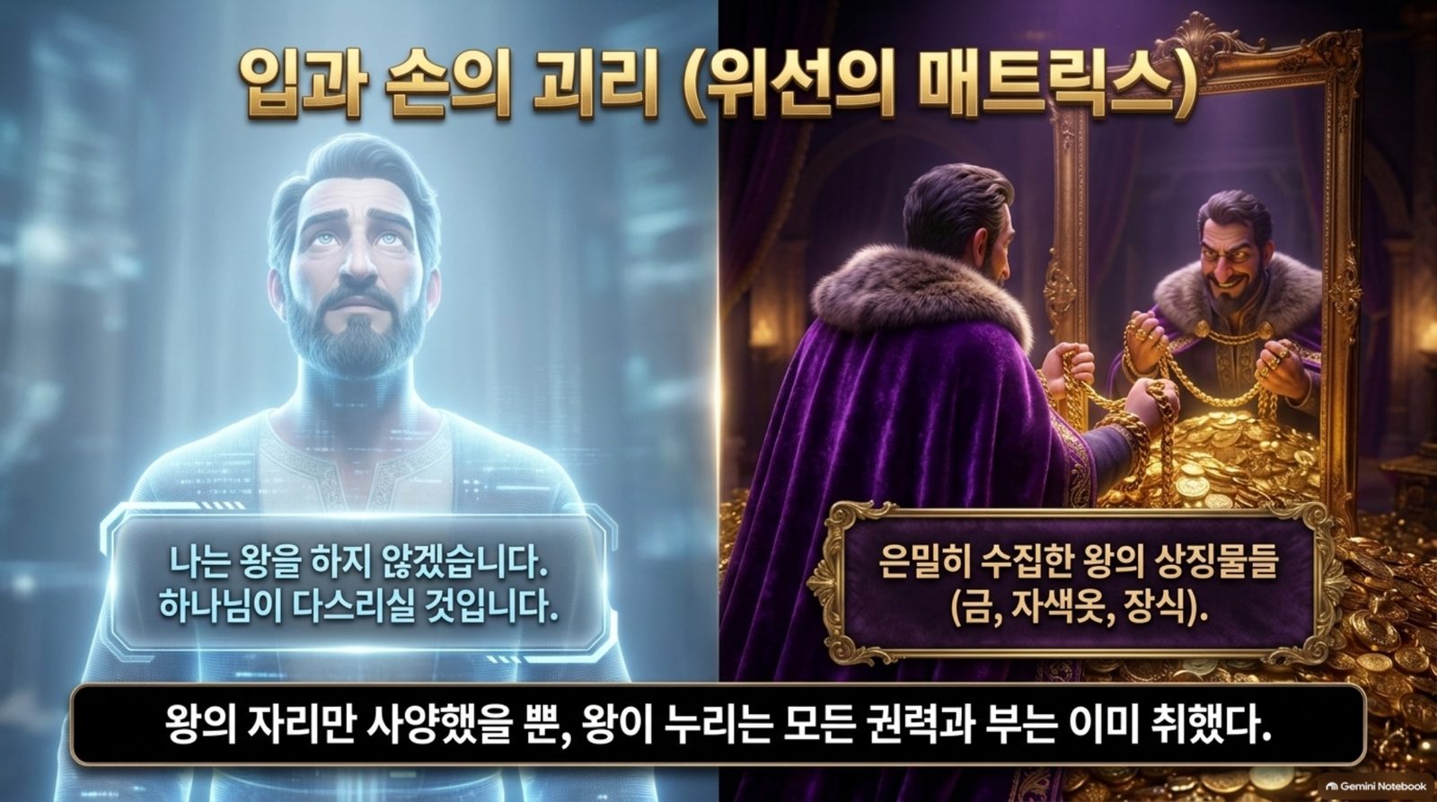 입과 손의 괴리 슬라이드