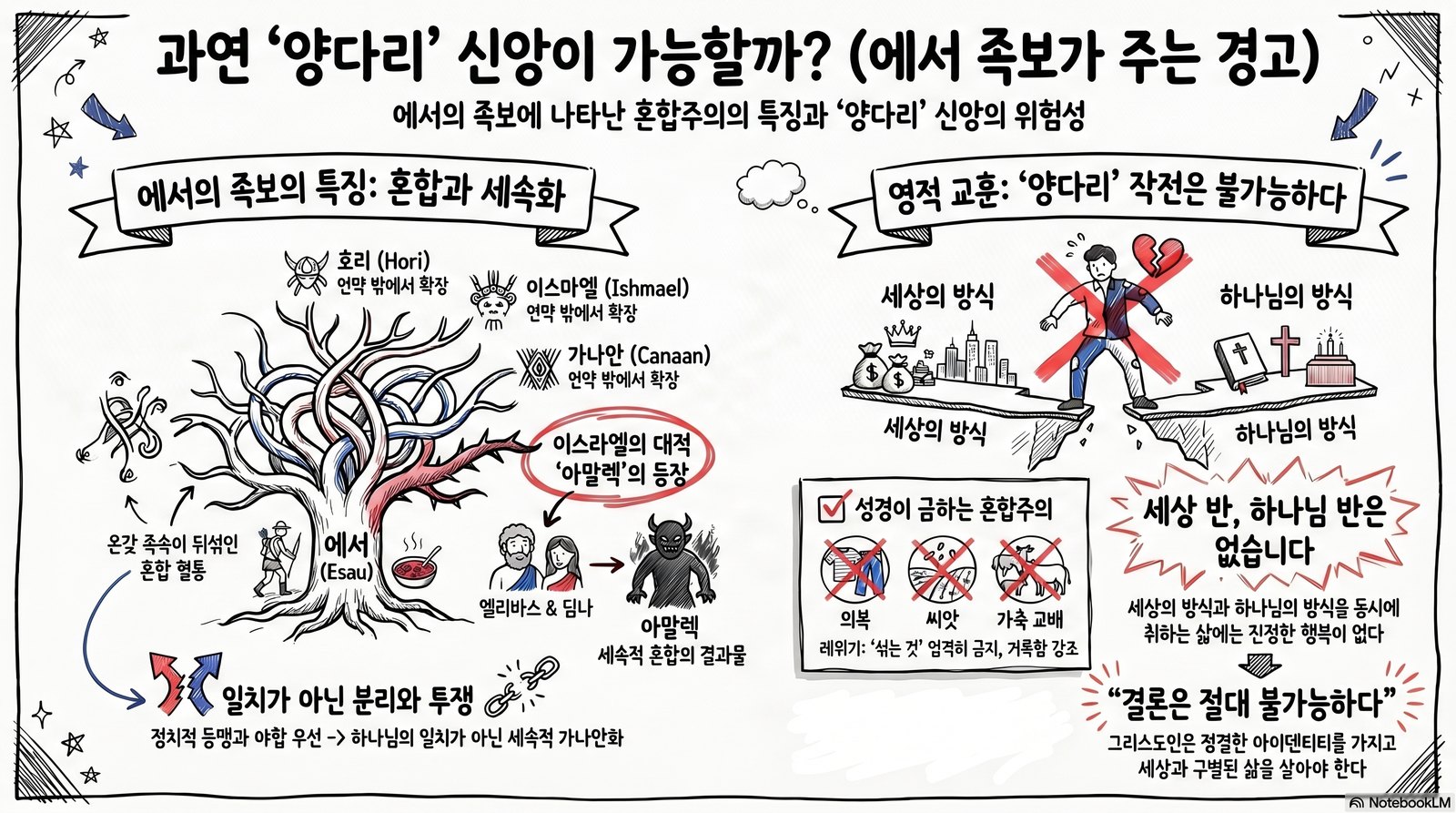 과연 양다리 신앙이 가능할까